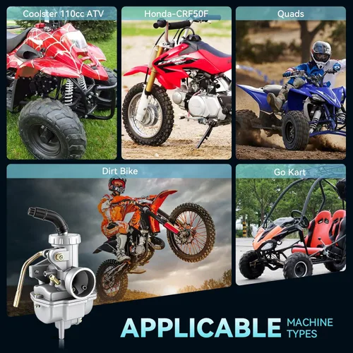 Miniatura 5 de AUTOKAY Carburador PZ20 49cc 70cc 90cc 100cc 110cc 125cc Coolster NST para ATV Quad chino de 4 tiempos SUNL TAOTAO JCL para Honda CRF50F XL75 CRF80F