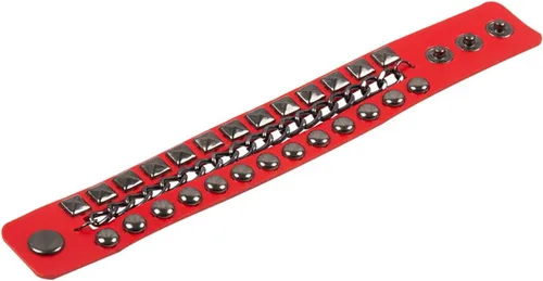 Miniatura 5 de Caiyao Juego de 4 pulseras punk góticas de piel sintética con remaches y tachuelas, para hombre y mujer, estilo hip hop, unisex, regalo de joyería A