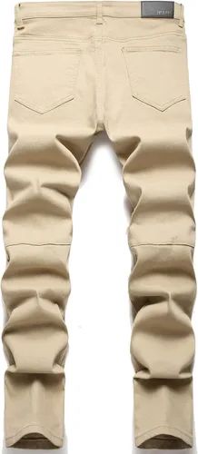 Miniatura 2 de AITITIA Jeans de motociclista de ajuste regular para hombre