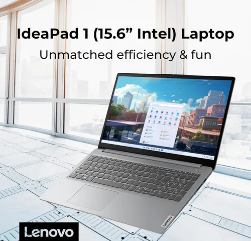Miniatura 2 de Lenovo IdeaPad 1 Laptop para estudiantes, pantalla FHD de 15.6 pulgadas, procesador Intel de doble núcleo, 12 GB de RAM, SSD de 512 GB + 128 GB Gris