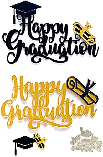 Troqueles de metal de graduación feliz, troqueles de corte para hacer tarjetas, troqueles en relieve para álbumes de recortes, decoración de