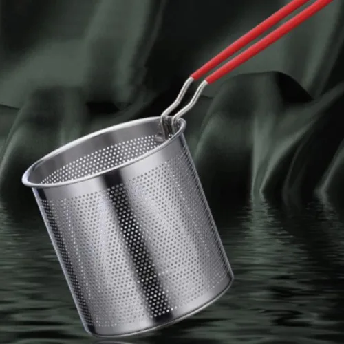 Miniatura 9 de 1 juego de olla profunda de acero inoxidable con cesta para freír olla de cocina de acero inoxidable para calentamiento rápido, diseño ergonómico