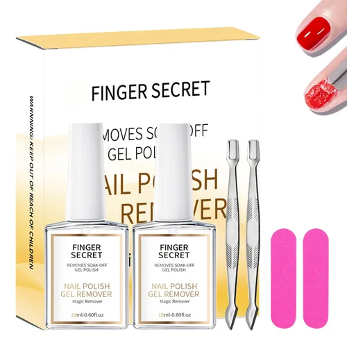 Miniatura 8 de Removedor de esmalte de uñas de gel, 0.7 onzas líquidas, removedor de gel mágico de acción rápida para gel UV/LED, enriquecido con acondicionador