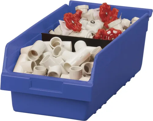 Miniatura 7 de Akro-Mils 30088 ShelfMax - Caja de almacenamiento de plástico para anidar, 18 pulgadas de largo por 8 pulgadas de ancho por 6 pulgadas de alto, Azul