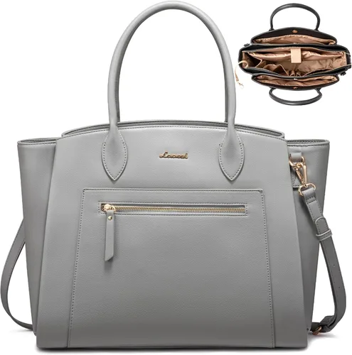 Miniatura 10 de LOVEVOOK Bolsa de mano para laptop para mujer, bolsa de trabajo de gran capacidad de 15.6 pulgadas, con múltiples bolsillos y soporte grande