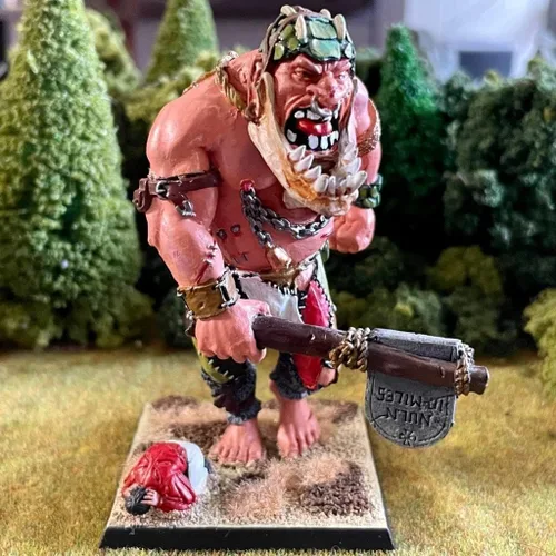 Miniatura 2 de Gigante 1 Ogro Troll en miniatura pintado Orcos Goblins Gargant Batallas de fantasía El Viejo Mundo Oldhammer 1.102 in