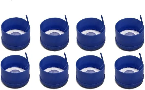 AquaNation Tapa de botella de agua reutilizable sin BPA para 3 o 5 galones, 2.165 in, antisalpicaduras (cantidad de 8) fabricada en Estados Unidos