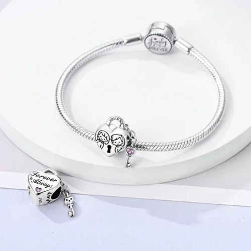 Miniatura 104 de MULA - Dijes de plata de ley 925 para pulseras y collares, colgantes de letras para la familia, cuentas de viaje en avión, dijes de árbol
