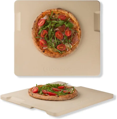 Piedra de pizza grande, piedra rectangular de pizza de 16 x 14 pulgadas para horno, parrilla, barbacoa, piedra para hornear para pan de pizza,