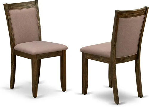 Miniatura 4 de East West Furniture F2MZ7-748 - Juego de mesa y sillas de cocina de 7 piezas que consta de una mesa redonda de comedor con pedestal y 6 sillas