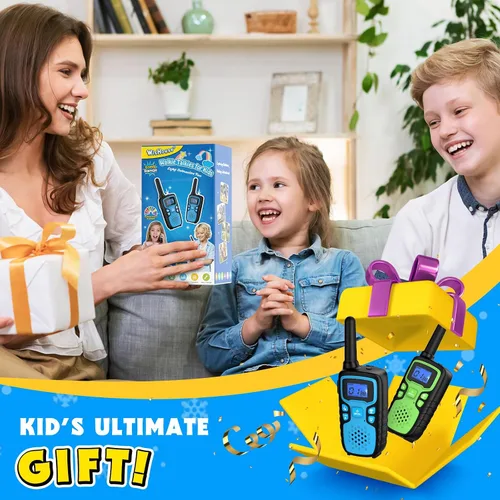 Miniatura 6 de Wishouse Walkie Talkies para niños recargables de largo alcance, regalo de cumpleaños de Navidad para niños de 4, 5, 6, 7, 8, 9 años