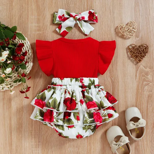 Miniatura 36 de Mubineo Ropa de verano para bebé niña, sin mangas, encaje floral, vestido de mameluco para recién nacido