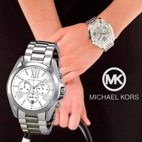 Miniatura 5 de Michael Kors Reloj de cuarzo plateado para hombre MK5535