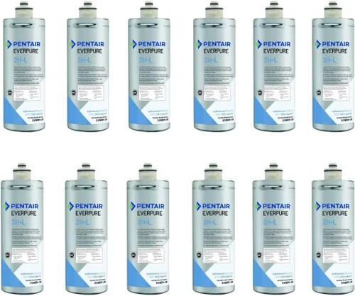 Everpure 2H-L | Aquverse A100 | Cartucho de filtro de repuesto Pentair S-54 para enfriador de agua | Certificado NSF | Paquete de 12 unidades