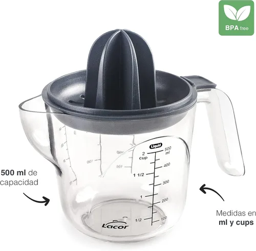 Miniatura 3 de Lacor 67134 Manual, Exprimidor para Zumos, a Jarra Medidora Desmontable