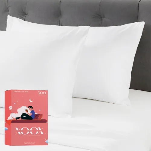 Miniatura 19 de XOOX Linen Juego de Sábanas de Algodón 100% Twin - Sábanas de Algodón de 500 Thread Count Tamaño Twin, Extra Suaves, Tejido Satén, Sábanas