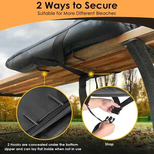 Miniatura 5 de HOPERAN Massage Heated Stadium Seats for Bleachers with Back Support & Lumbar Pillow, 3 Level Heating & 6 Modes Massage Portable Heated Stadium