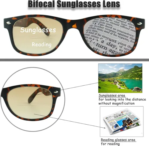 Miniatura 3 de Paquete de 3 lentes de sol bifocales de lectura para mujeres y hombres, lentes de sol de aviador para exteriores, antirreflejos y UV400