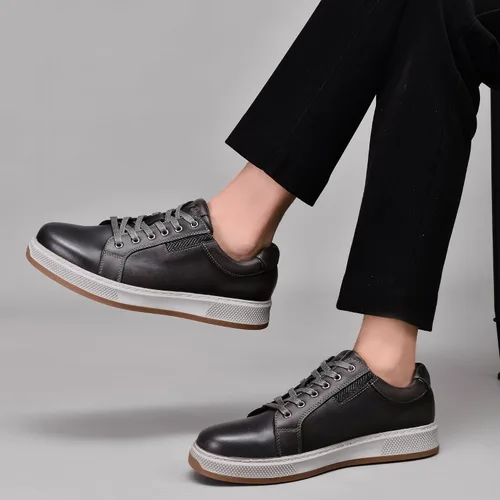 Miniatura 5 de Men's Casual Oxford Dressy Sneaker Shoe Fashion Walking Shoes for Men Lace-Up Flats Stylish Genuine Leather Upper Stylish Comfortable and Durable
