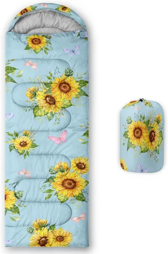 Miniatura 9 de Saco de dormir para adultos y niños, saco de dormir para mochileros, camping, para niñas, niños, ligero, impermeable, para clima frío y cálido, saco