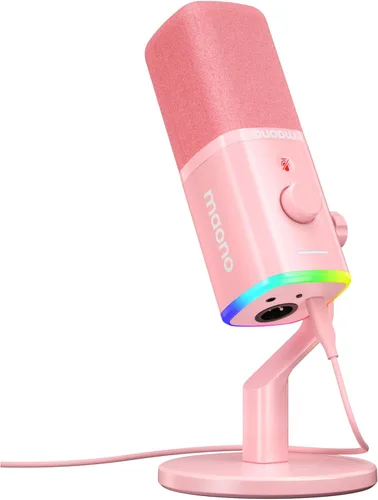 Miniatura 9 de MAONO Micrófono dinámico USB/XLR para transmisión de juegos, micrófono de computadora con software-RGB, botón de silencio, micrófono de escritorio