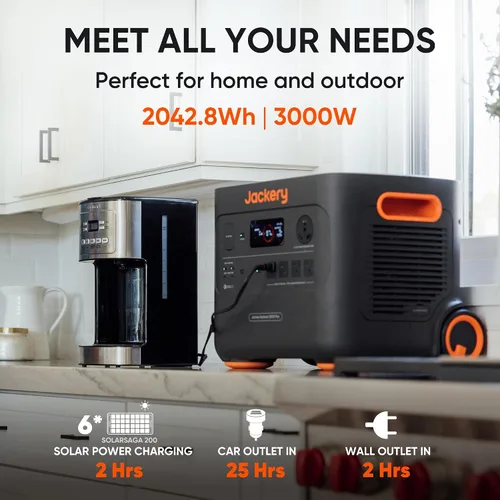 Miniatura 2 de Jackery Estación de energía portátil Explorer 2000 Plus, generador solar de 2042 Wh, compatible con panel solar para caravanas al aire libre