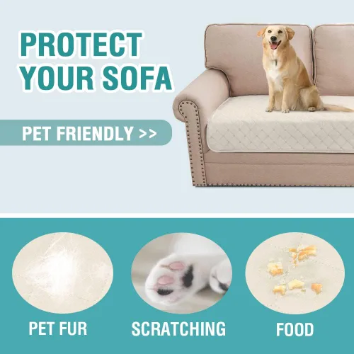 Miniatura 3 de Fundas de cojín 100% impermeables para sofá, protector de sofá acolchado para niños, mascotas y perros, manta antideslizante para mascotas, tapete