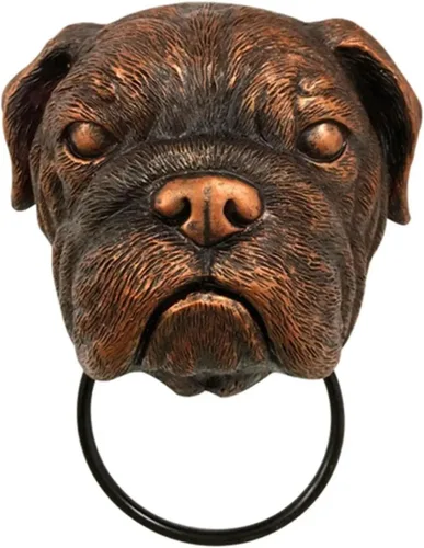 MagiDeal Aldaba de puerta de diseño decorativo para perro, arte de pared, arte decorativo de resina, Bulldog inglés