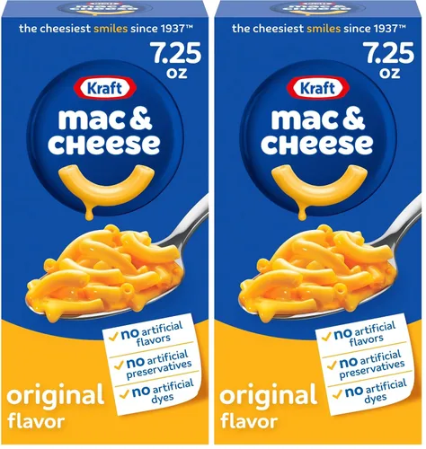 Miniatura 13 de Kraft - Cena de macarrones y queso de sabor original (cajas de 7.25 onzas, paquete de 35)