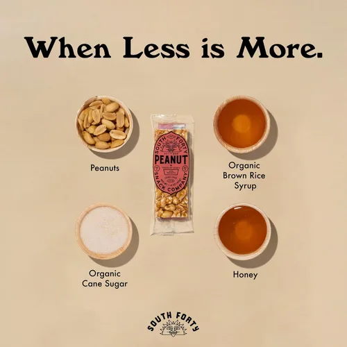 Miniatura 3 de South 40 Snacks - Barra de maní, barra extra crujiente de nueces, ingredientes simples, miel y azúcar, deliciosos racimos de nueces de proteína