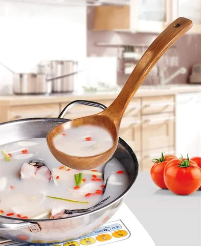 Miniatura 6 de FJNATINH Cucharón de Madera con Mango Largo, Cucharón de Sopa Hecho a Mano para Cocina