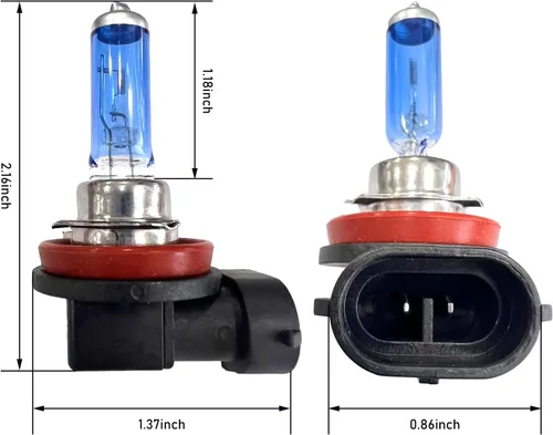 Miniatura 2 de gunhunt 2 PCS bombillas halógenas H11, portalámparas PGJ19-2 bombillas blancas súper brillantes, 12V 100W haz alto y haz bajo luz antiniebla