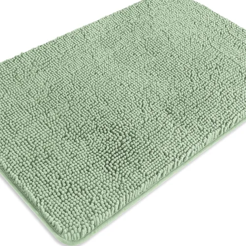 Miniatura 231 de Alfombra de baño pequeña de 12 x 18 pulgadas, lavable y absorbente, antideslizante, alfombra de baño de felpilla gruesa y suave para baño, ducha
