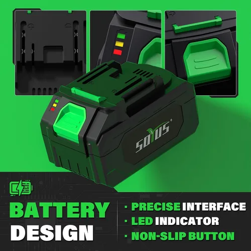 Miniatura 2 de SOYUS Batería de reemplazo de litio 4.0Ah, batería recargable de la capacidad grande 20V con la exhibición del poder
