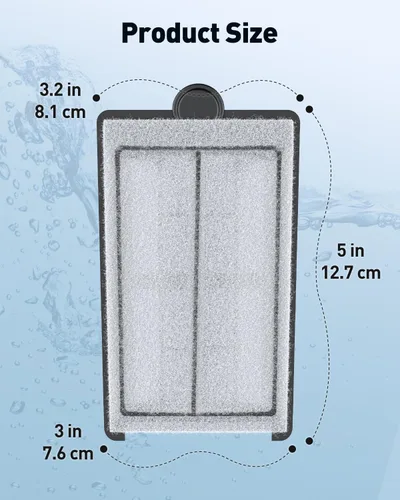Miniatura 2 de Pawfly Paquete de 4 cartuchos de filtro para filtro de acuario PHF-300S PRO para colgar en la parte posterior, almohadilla de filtro para tanque