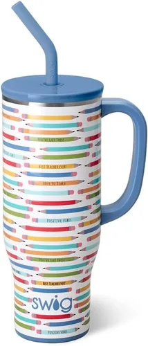 Miniatura 32 de Swig Life - Taza Mega de 40 onzas, Taza de 40 oz con asa y pajita, apta para portavasos, apta para lavavajillas, taza aislante extra grande