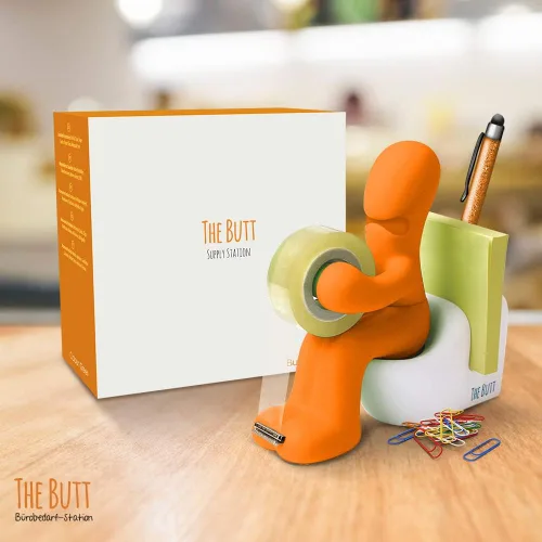 Miniatura 7 de Dispensador de cinta de suministros de oficina "The Butt", bonito y divertido accesorio de escritorio para oficina, hogar o escuela, el escritorio