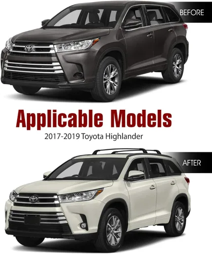 Miniatura 2 de Faros antiniebla para Toyota Highlander 2017-2019 OEM de repuesto para faros antiniebla, lente transparente, 2 piezas