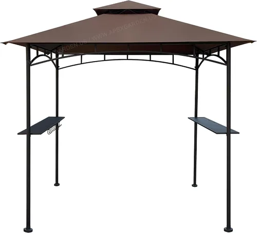 Miniatura 4 de APEX GARDEN Toldo de repuesto para el modelo #L-GG034PST, HD Hampton Bay Heathermoore Patio al aire libre 8 pies x 5 pies Gazebo para parrilla