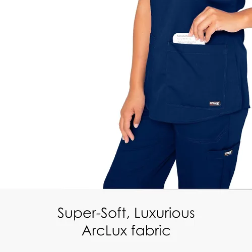 Miniatura 4 de Uniforme quirúrgico con cuello en V dos bolsillos para mujer Greys Anatomy