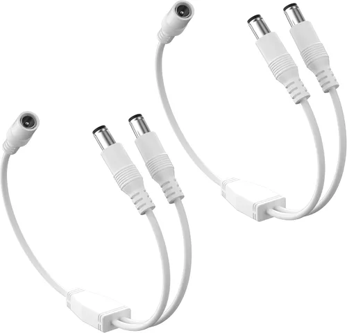 Miniatura 8 de PAUTIX Paquete de 2 cables divisor de CC 1 hembra a 2 vías de 4 pines para tira LED RGB, adaptador de corriente CC y conector en Y CCT/4 pines RGB