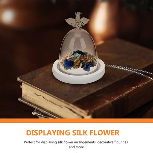 Miniatura 9 de Cabilock Cúpula de cristal de ángel con mango para San Valentín Figura de flores decorativa, cúpula para decoración del hogar, 5.3 x 4.3 x 4.3