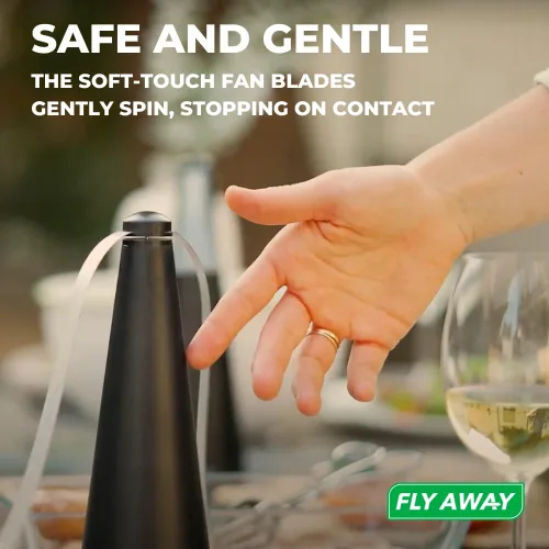 Miniatura 4 de Fly Away - Paquete de 3 ventiladores repelentes de moscas para exteriores, uso en mesa exterior o interior, restaurante, barbacoa, eventos, disuadir