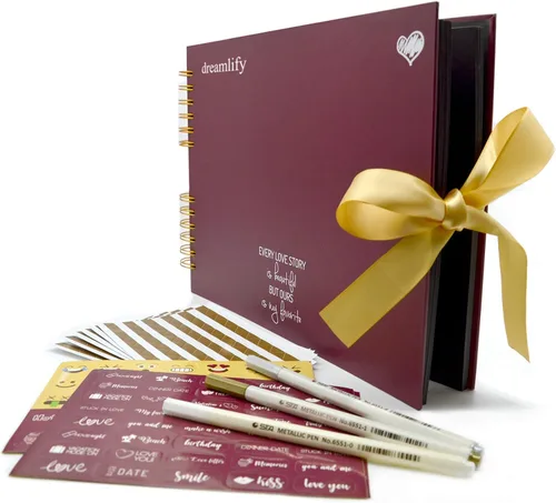 dreamlify Kit de álbumes de recortes, álbum de fotos de 80 páginas, álbum de fotos para álbumes de recortes, libro de recuerdos de papel para