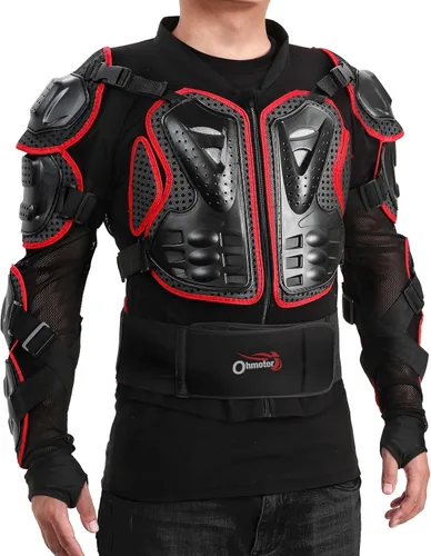 Miniatura 7 de OHMOTOR - Chaqueta protectora para cuerpo de motocicleta, para hombres, equipo de protección para motocross, protector de pecho y columna para ATV