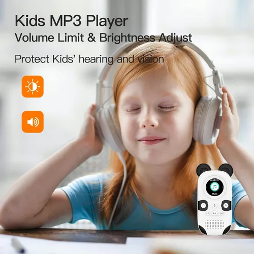 Miniatura 2 de RUIZU Reproductor MP3 de 64GB para Niños, Reproductor de Música Portátil Lindo Panda MP3, Reproductor MP3 para Niños con Bluetooth 5.3, Altavoz