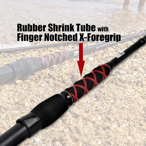 Miniatura 3 de Fiblink Surf Spinning - Caña de pescar de 2 piezas/3 piezas de fibra de carbono para viajes (9 pies, 11 pies y 12 pies y 15 pies)