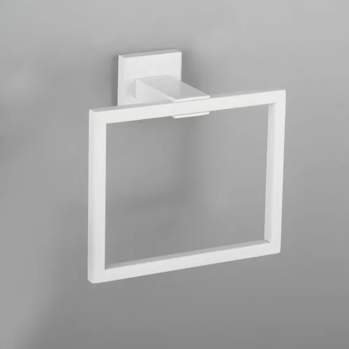 Miniatura 13 de GERZWY Moderno soporte de toalla negro SUS304 de acero inoxidable toallero anillo de toalla para baño Lavatorio montaje en pared