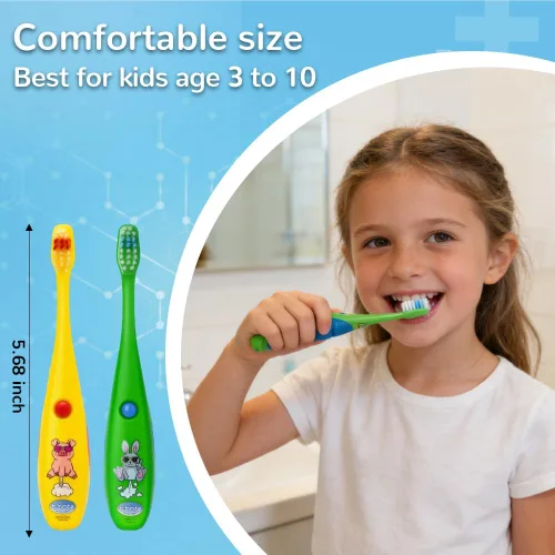 Miniatura 6 de Lily's Home Cepillo de dientes divertido para niños, cerdas suaves, temporizador de cepillado eléctrico de minutos, premio de dentista lindo niño