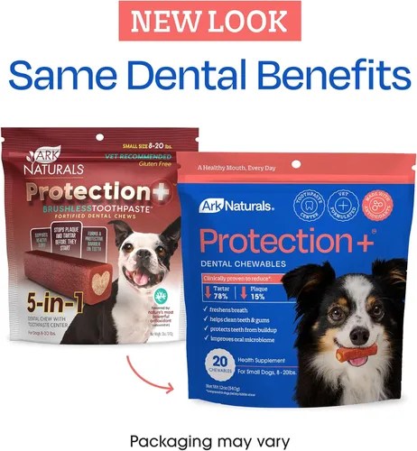 Miniatura 5 de Ark Naturals Protection+ Pasta dental sin cepillo, masticables dentales para perros para razas medianas, evita la placa y el sarro, refresca
